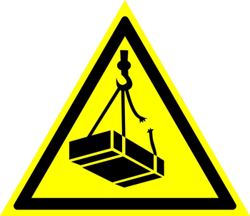 W06 опасно! возможно падение груза (пленка, 300х300 мм) - Знаки безопасности - Знаки и таблички для строительных площадок - Магазин охраны труда ИЗО Стиль