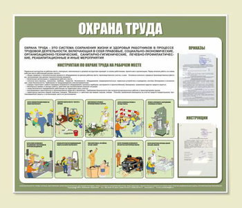 С01 Стенд охрана труда (1200х1000 мм, пластик ПВХ 3 мм, алюминиевый багет золотого цвета) - Стенды - Стенды по охране труда - Магазин охраны труда ИЗО Стиль